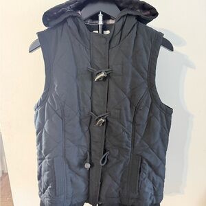 Sonoma Black Quilted Vest with Zipper